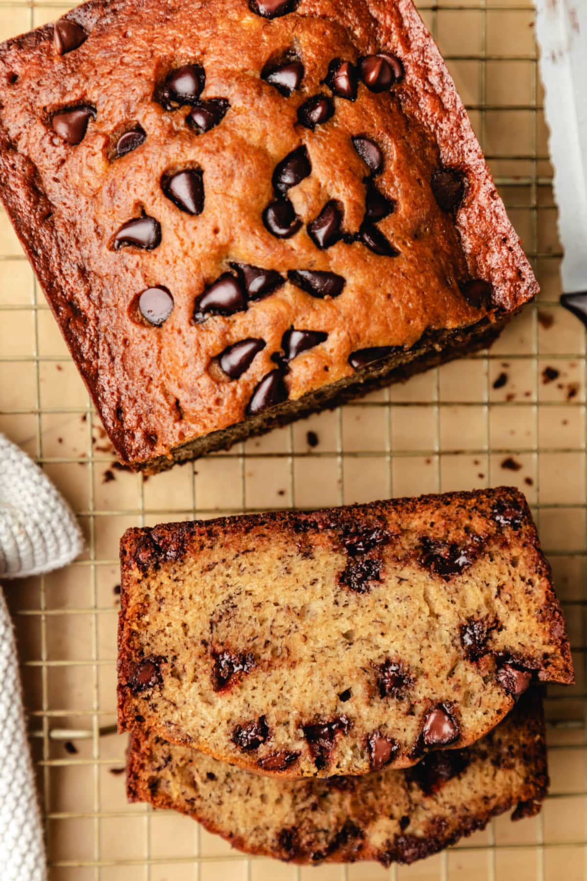 Pain à la banane aux pépites de chocolat