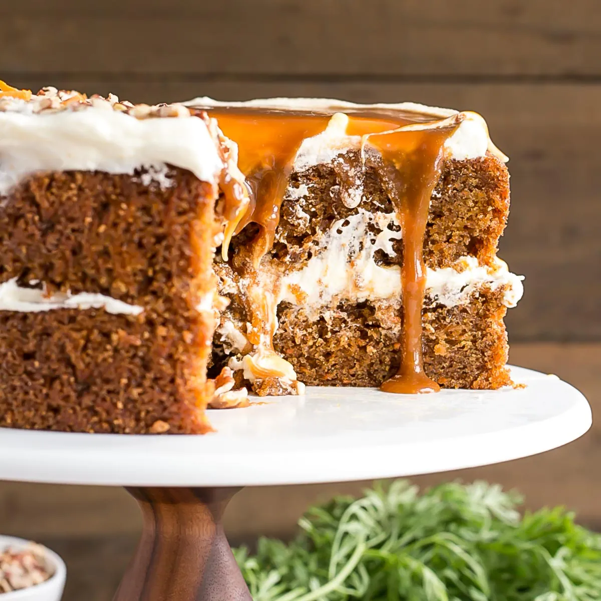 Gâteau aux carottes au caramel d’érable