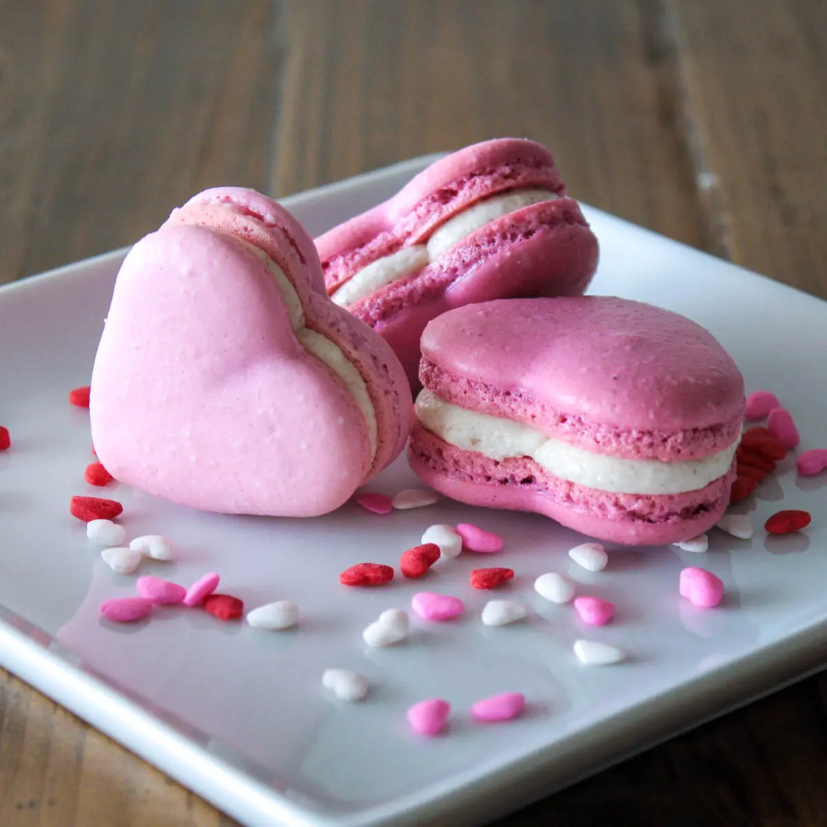 Macarons en forme de cœur pour la Saint-Valentin