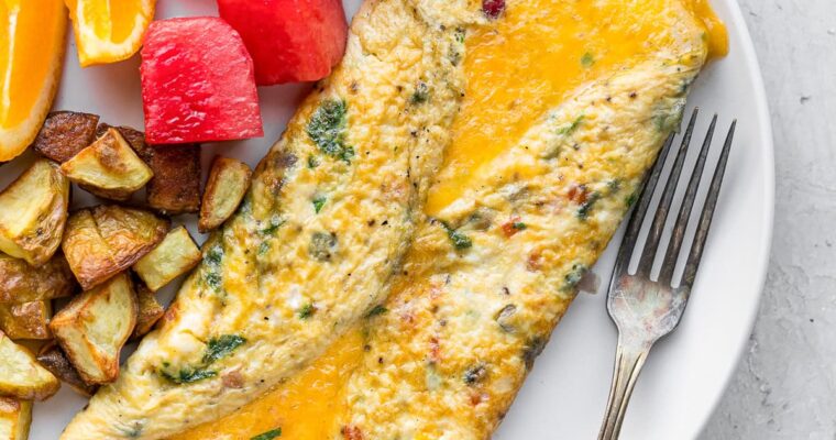 Omelette Riche en Protéines | Idée de Petit-Déjeuner Sain