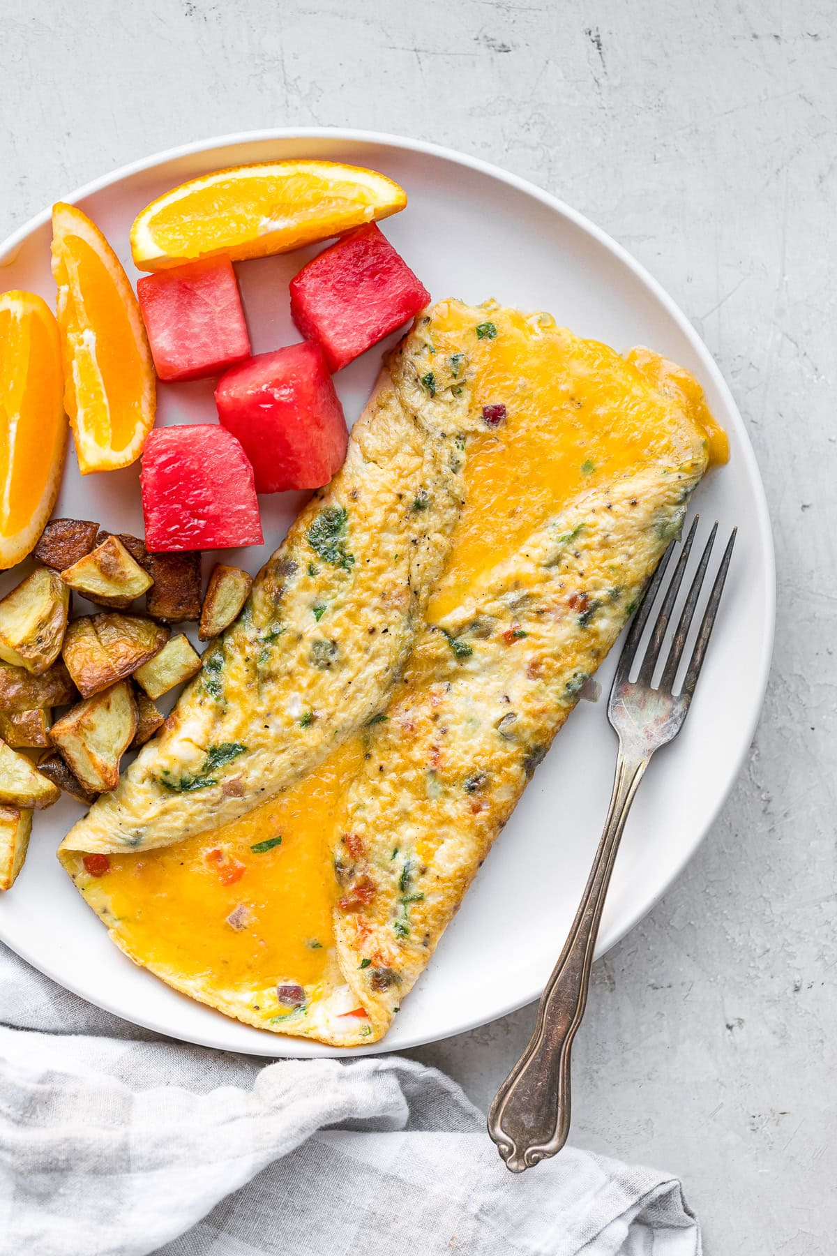 Omelette Riche en Protéines | Idée de Petit-Déjeuner Sain