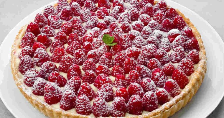Tarte traditionnelle aux framboises : recette facile