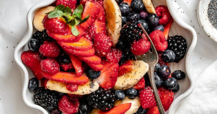 Salade de fruits aux graines de pavot – J’adore manger