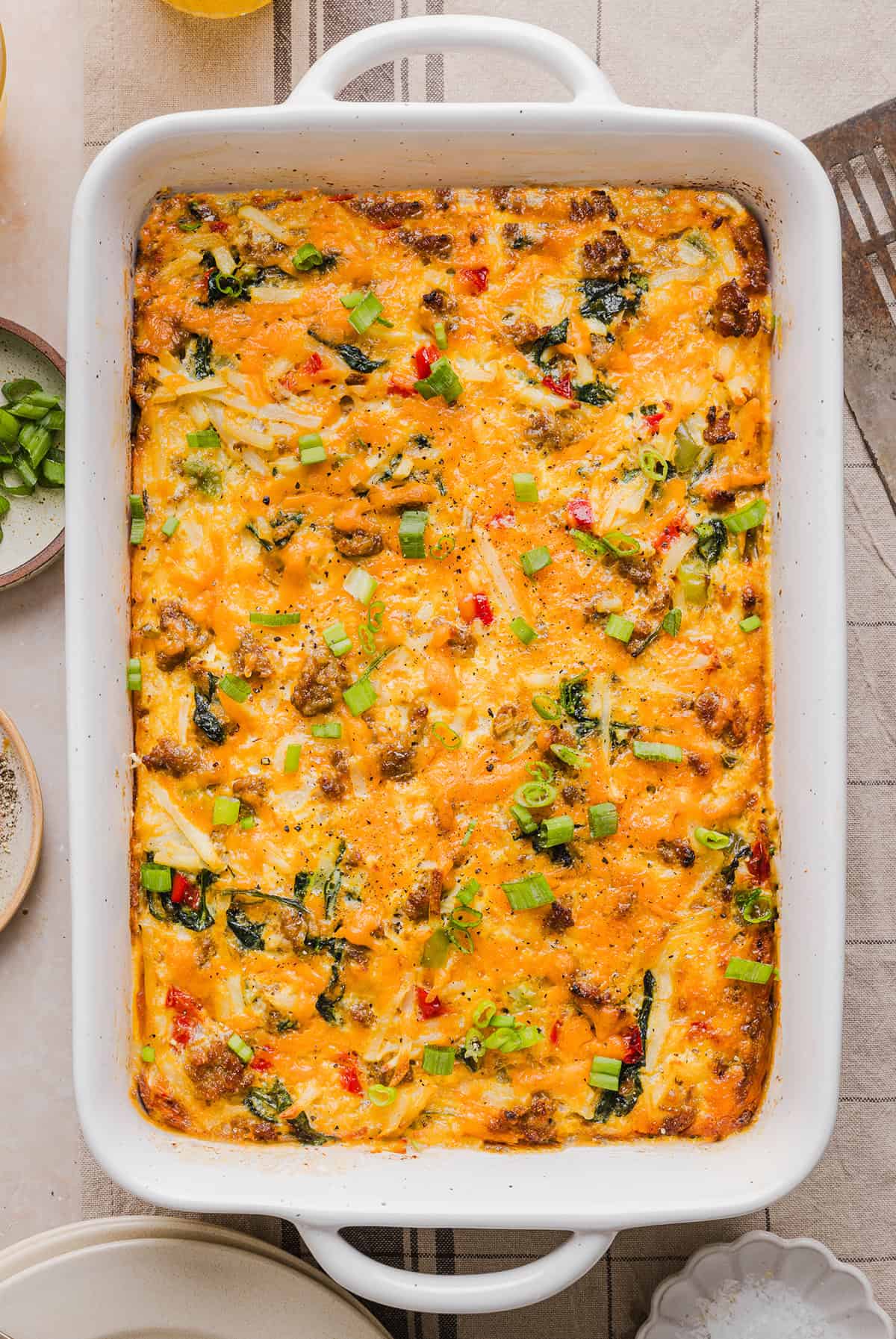 Casserole de petit-déjeuner aux pommes de terre râpées facile