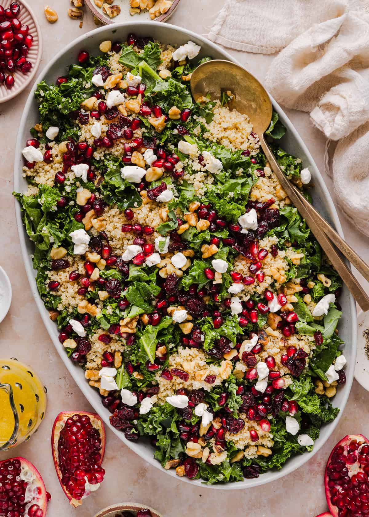 Salade d&rsquo;hiver au chou frisé et quinoa