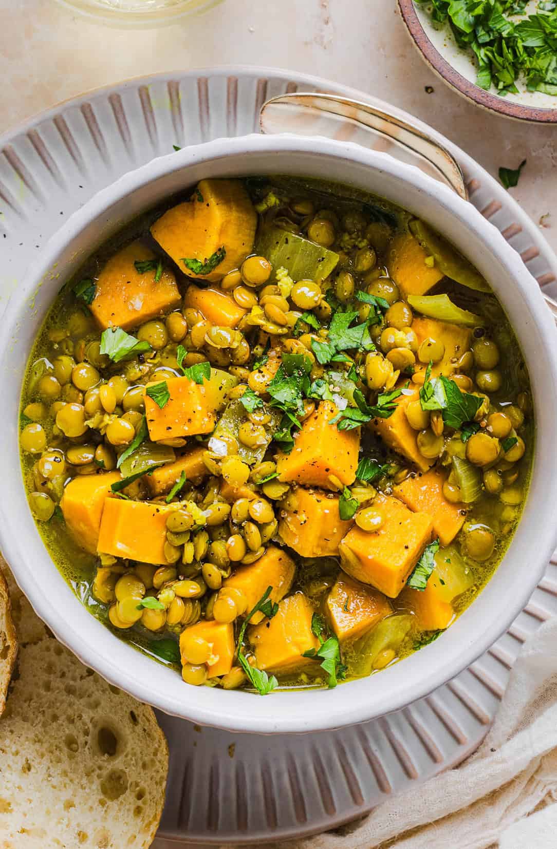 Ragoût de lentilles et de patates douces