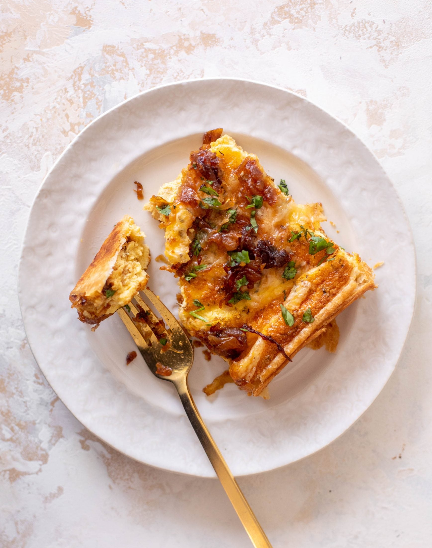 Quiche feuilletée aux oignons français
