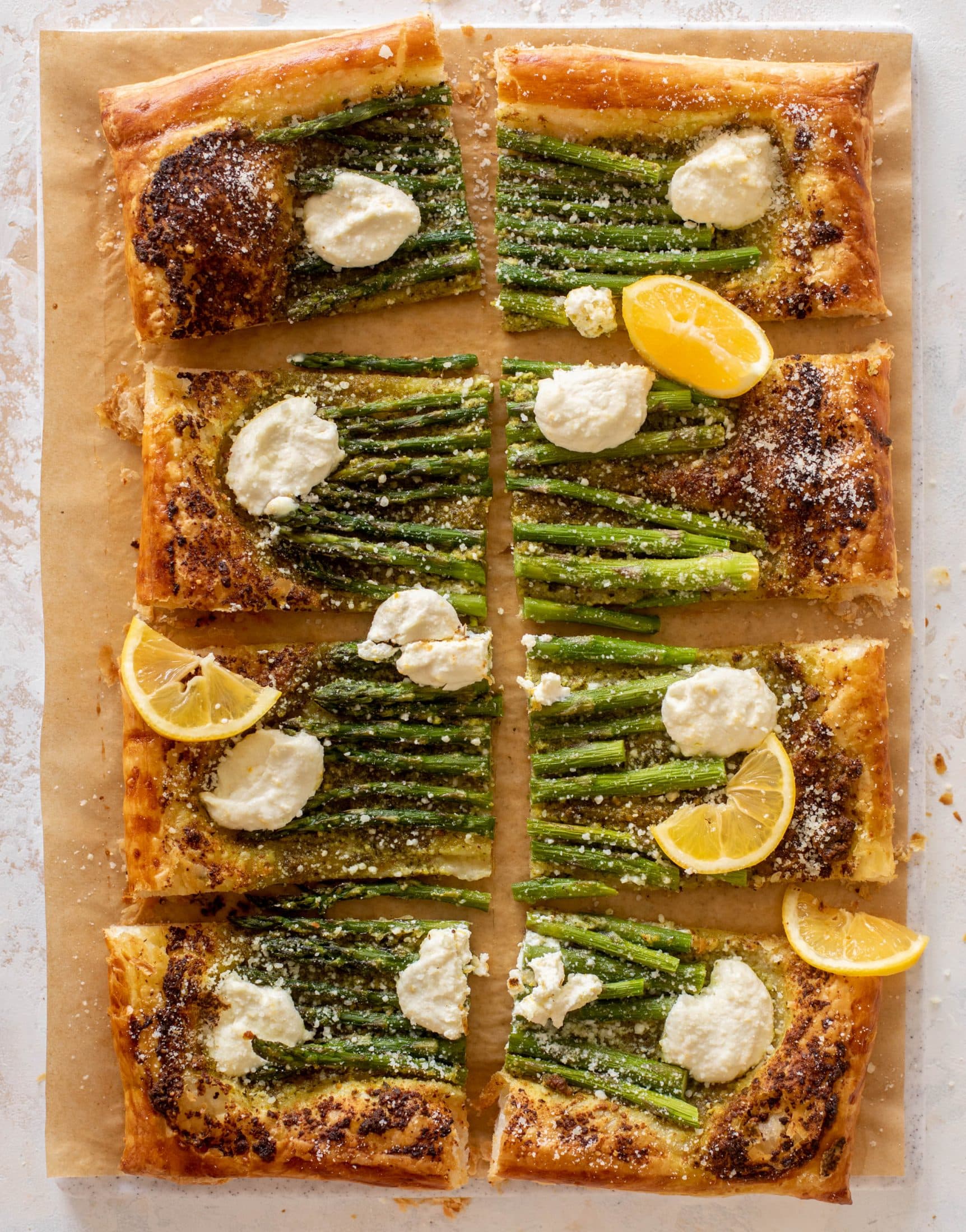 Tarte aux Asperges Pesto et Ricotta au Citron